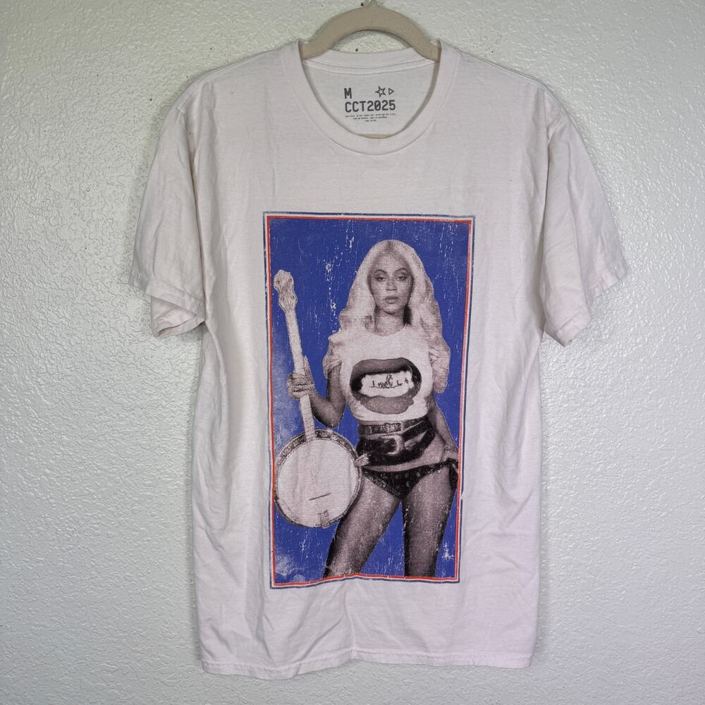 Beyonce Cowboy Carter Tour Shirt Womens Medium Banjo Tee Tshirt Concert Merch